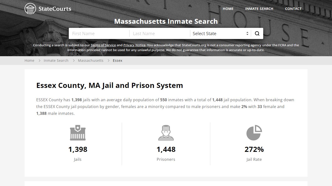 Essex County, MA Inmate Search - StateCourts