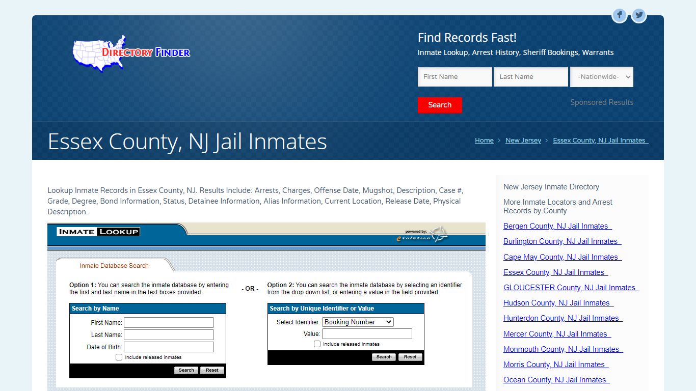 Essex County, NJ Jail Inmates | People Lookup - USDirectoryFinder